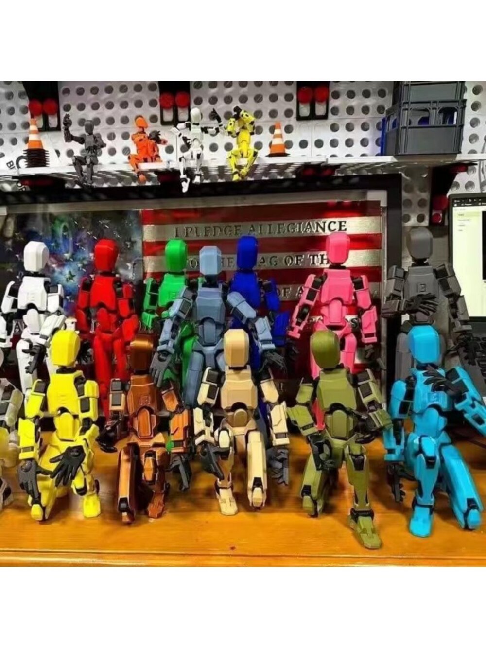 12PCS 3D Printed Multi-Jointed Action Figures - Movable Desktop Decor & Creative